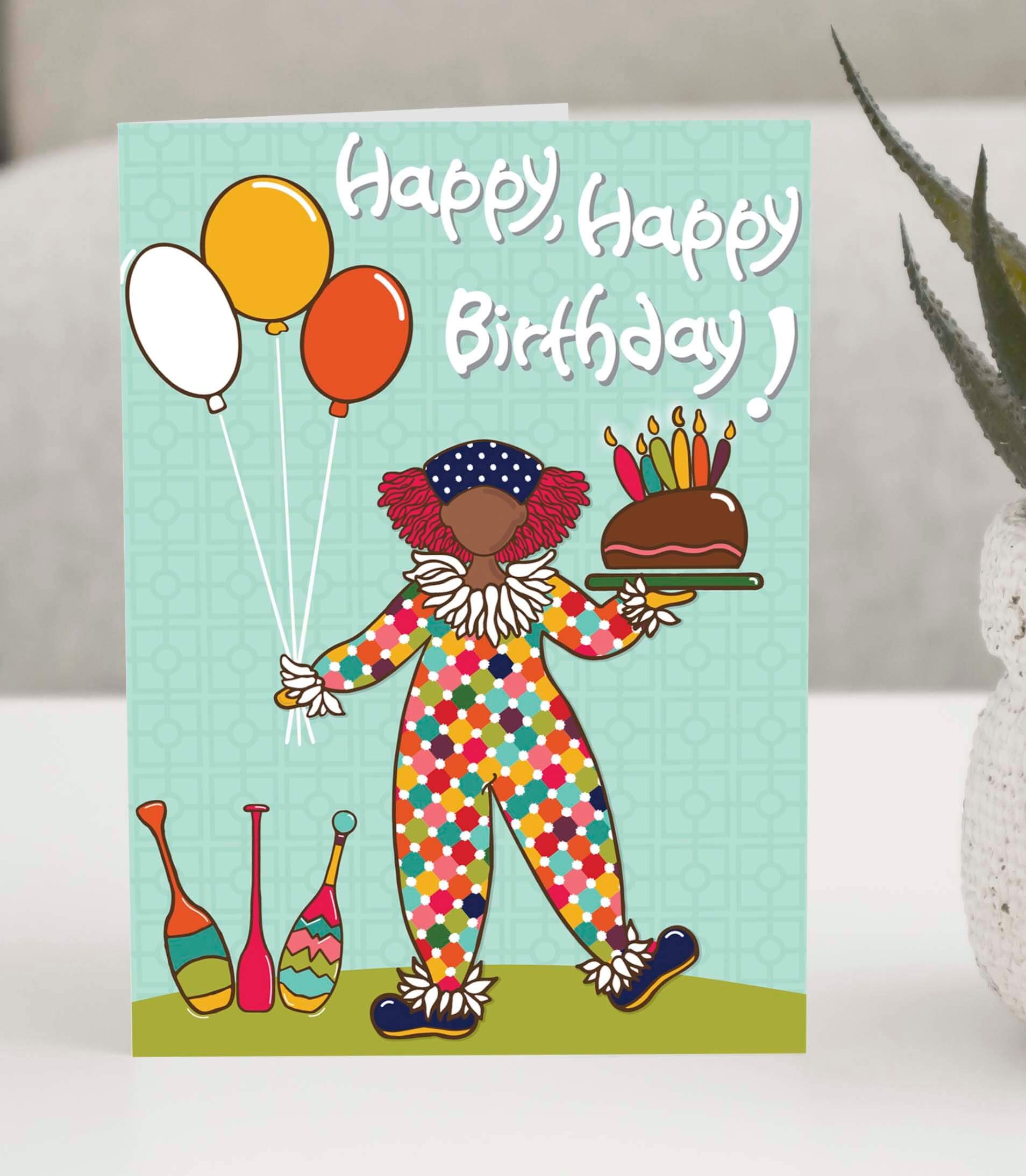 Birthday Bonanza, Mister Clown Birthday Card 778