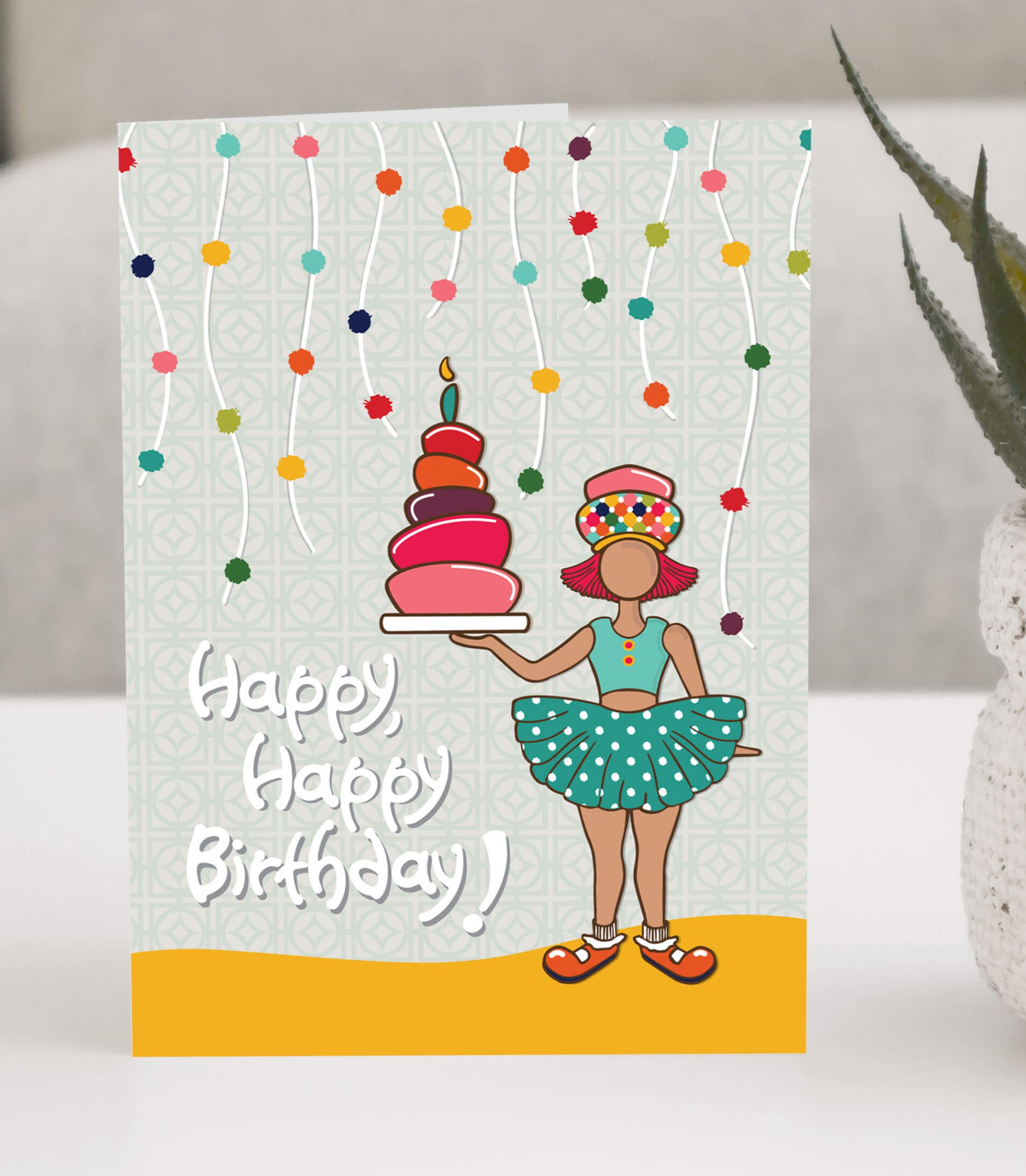 Birthday Bonanza, Top Cake Birthday Card 779